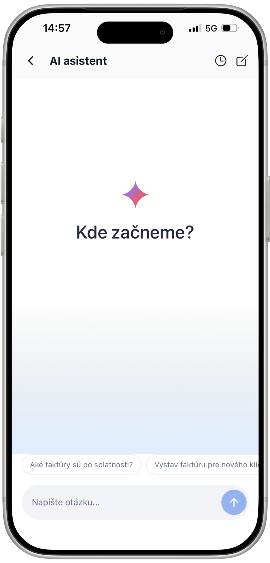 AI asistent v mobilní aplikaci eFaktura